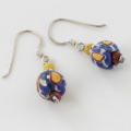 アンティーク ラウンド ミルフィオリ　ピアス　Antique Round Millefiori Earrings