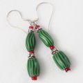 アンティーク　ヴェネチアン　ウォーターメロン　ピアス　Antique Venetian Watermelon earrings