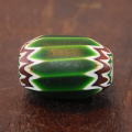 グリーンシェブロン玉　Antique Green Chevron