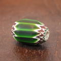 グリーンシェブロン玉　Antique Green Chevron